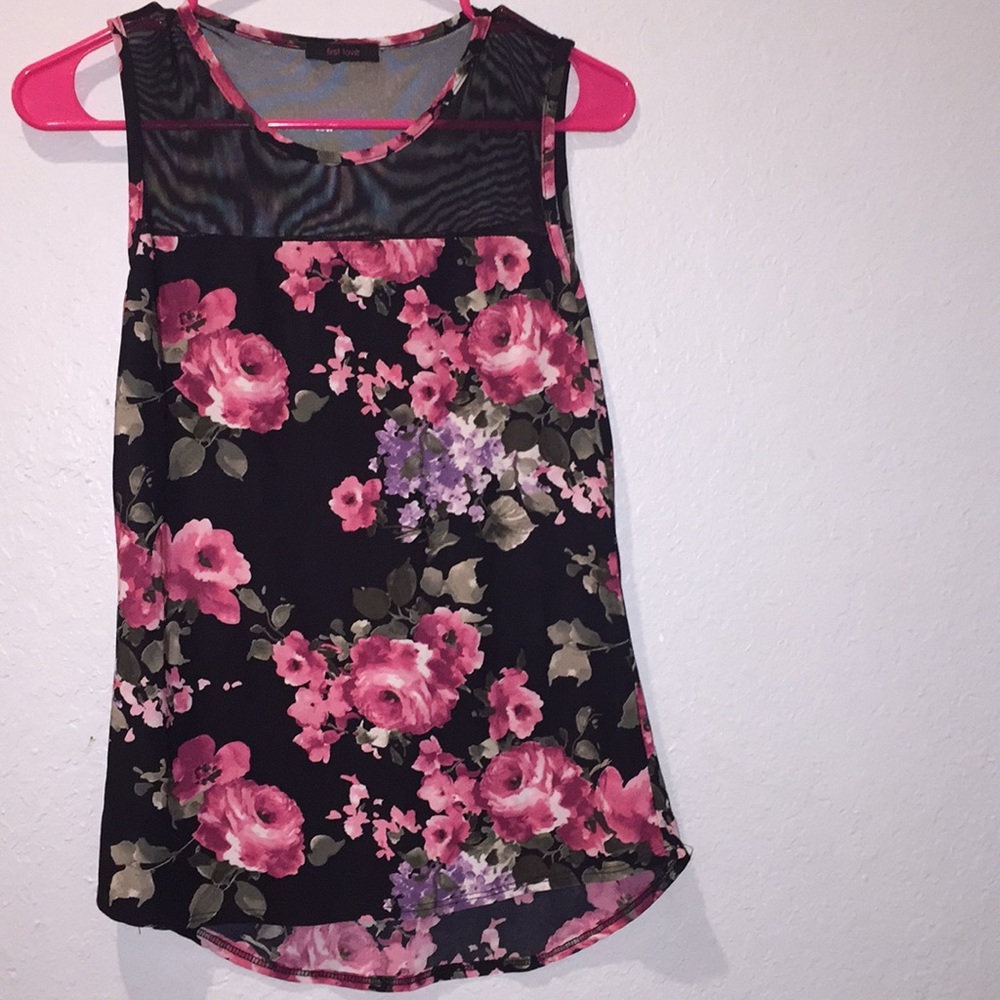 Sheer Floral Top